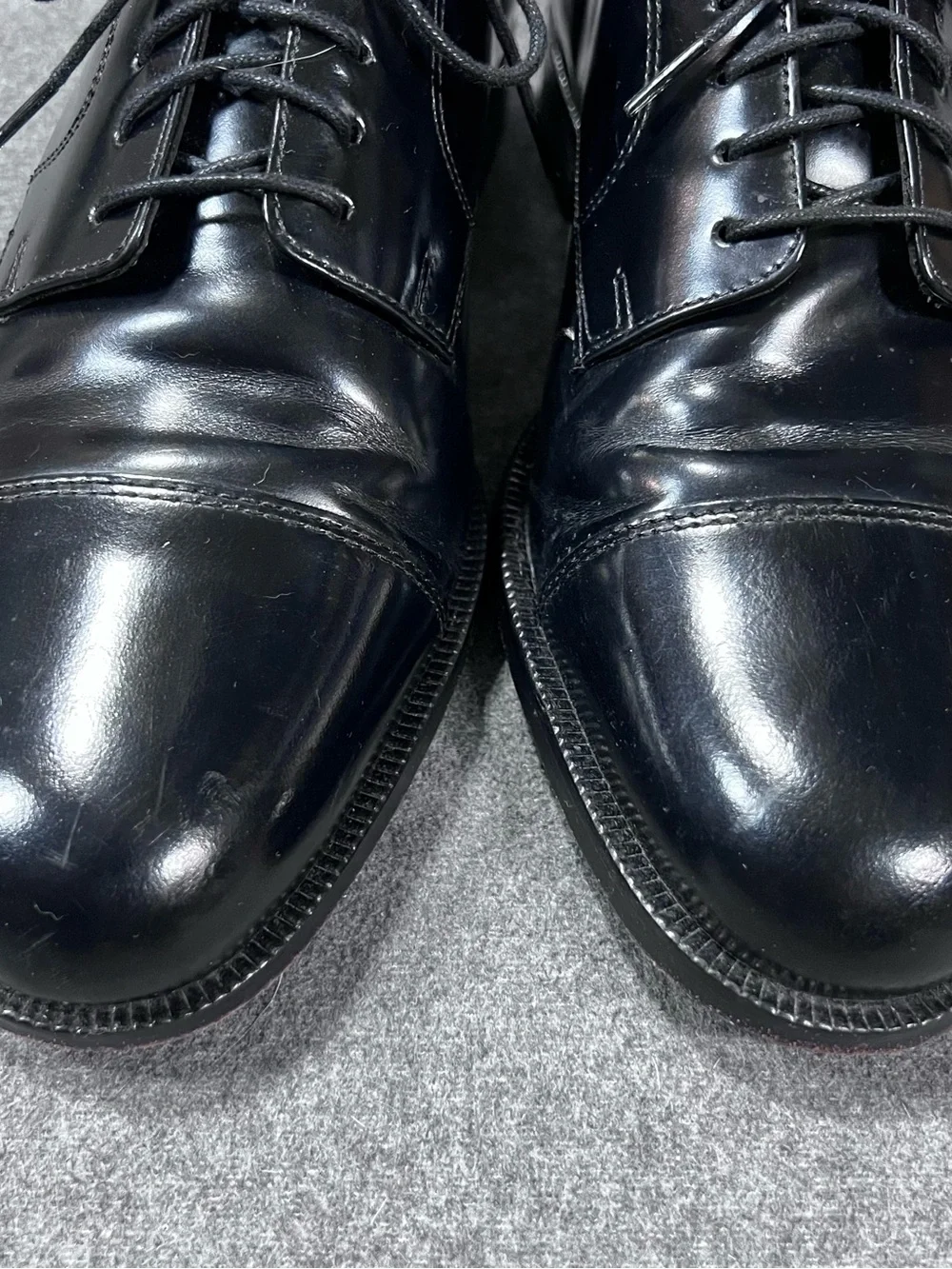 Cole Haan Caldwell Black Patent Leather Dress Shoes Oxford Cap Toe Mens Size 9 D